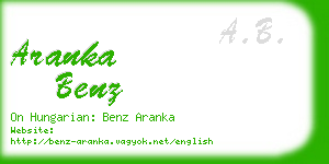 aranka benz business card